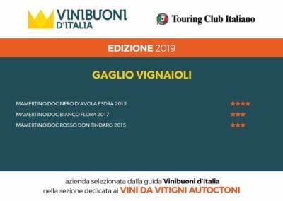 Vini buoni d'Italia - Gaglio Vignaioli 2019