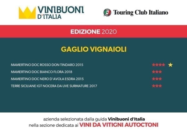 Vini buoni d'Italia - Gaglio Vignaioli 2020