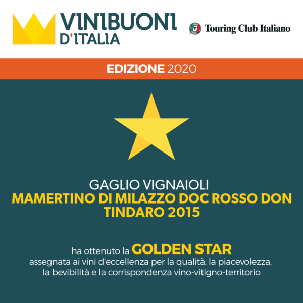 Golden Star Vini Buoni d'Italia Don Tindaro